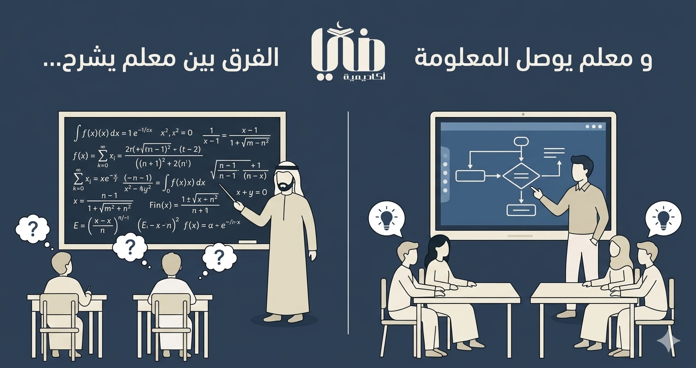 الفرق بين معلم يشرح… ومعلم يوصل المعلومة